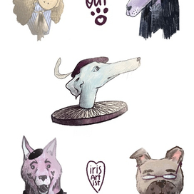 Стикеры с собачками 