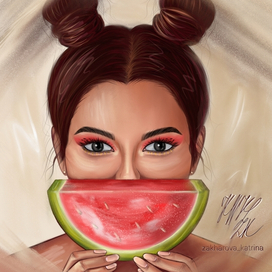 Девушка с арбузом