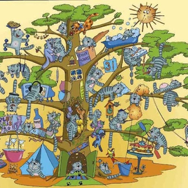 коты на дереве