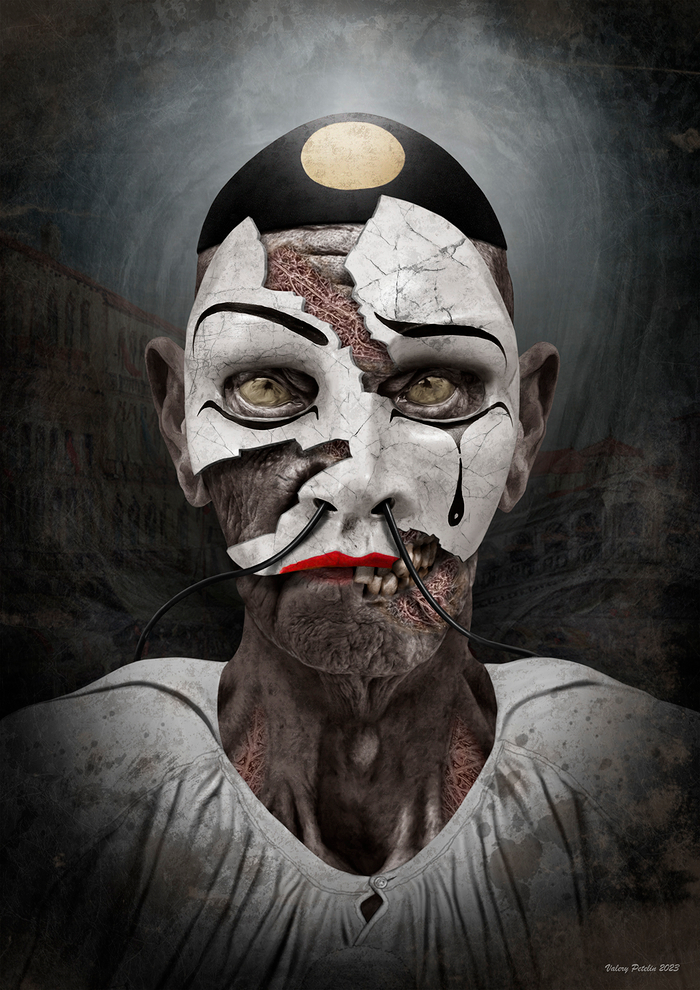 Pierrot mask (Radioactive Pierrot)