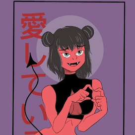 Принт на футболку аниме