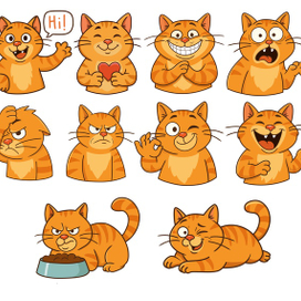 Стикерпак кот "Пельмень"