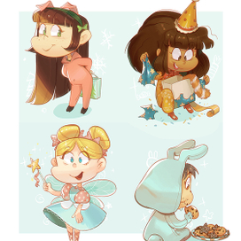 Детки в новогодних костюмах