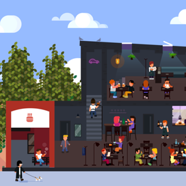 Иллюстрация ресторана