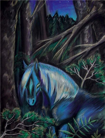 Голубая лошадка