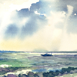 море после дождя