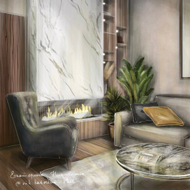 Скетч гостинной