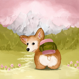 Корги путешественник 