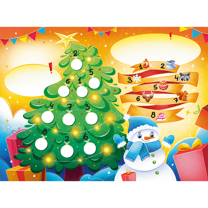 Елка и снеговик