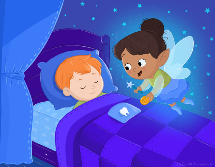 Зубная фея с малышом