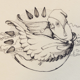 Голубь в полете