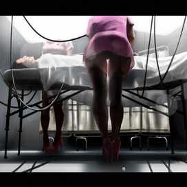 Медсестрёнка, набросок.