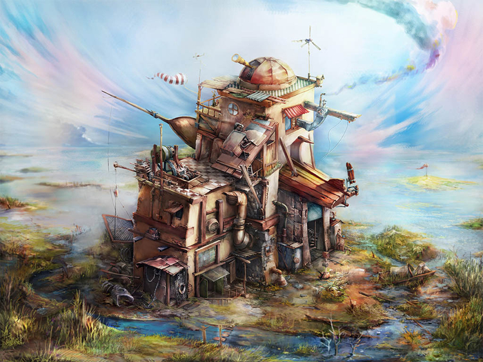 желтый дом на синих топях 