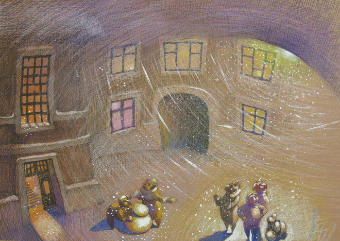 Внука гуляем.