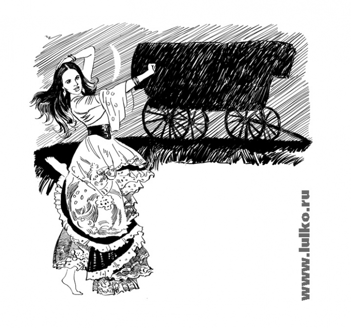 О. Крыжановский. "Виселбник и колесница". Цыганка Елена.