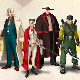 2d персонажи, концепт-арт персонажа