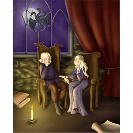 Иллюстрация к книге "Пламя и кровь" Дж.Мартина- Джейхейрис и Алисанна