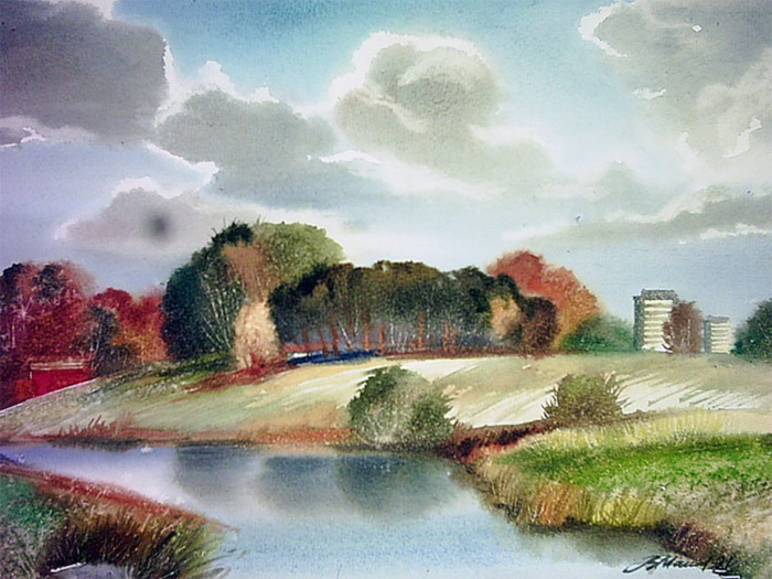 ,,Осень в окрестностях Риги,,Этюд