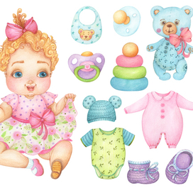 Иллюстрация для магазина детской одежды