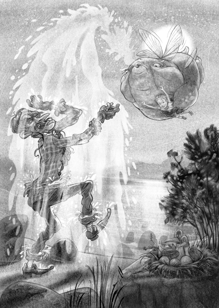 Иллюстрация для книги про водяного дракона