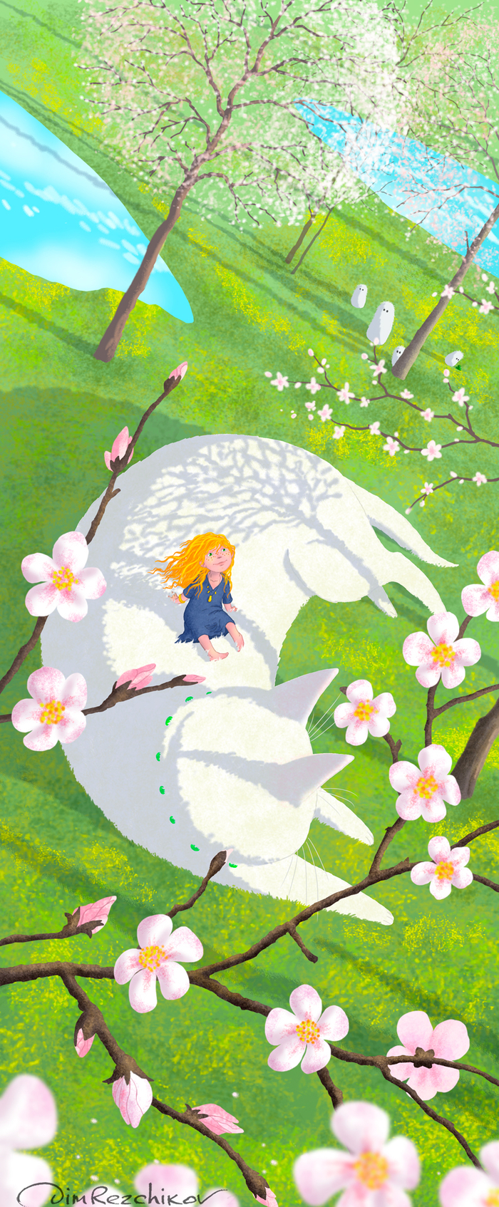 " Про Девочку и Большую Белую кошку - Май месяц" 