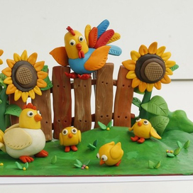 "Петушок, курочка и цыплята" КНИГА "ПЛАСТИЛИН", СЕРИЯ "ПОДЕЛКИ", ИЗДАТЕЛЬСТВО "ЭКСМО".