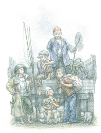 "Толстый мальчишка Глеб" Ю. Третьяков. иллюстрация