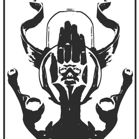 Dark Palm (Tattoo Print)