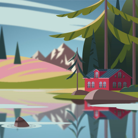 Домик у воды