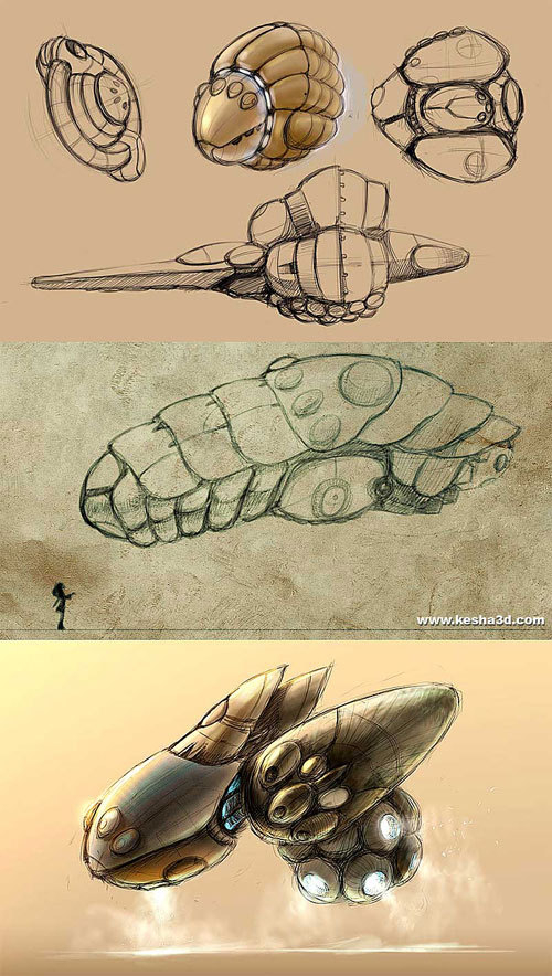 Концепты космических кораблей.