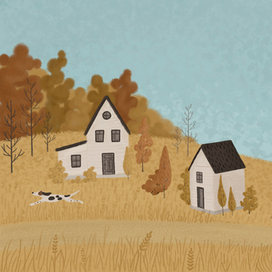 Осенняя деревушка