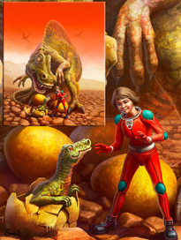 Алиса и динозавры.