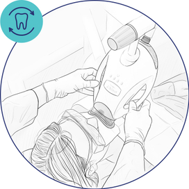 Set of icons and a series of illustrations for the dental cl