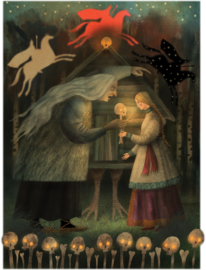 Иллюстрация к сказке "Василиса Прекрасная"" для сборника русских сказок издательства Лабиринт Пресс