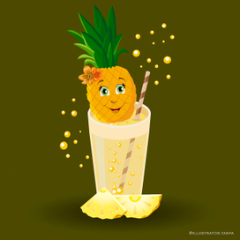 Освежающий ананасовый сок