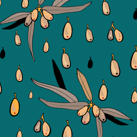 Векторные иллюстрации, бесшовные принты. 