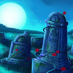 Spooky graveyard