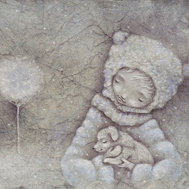 Первый снег на лапках белых...