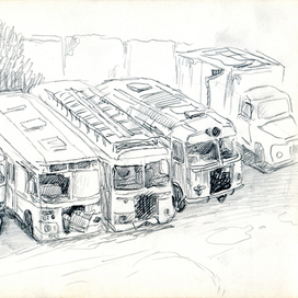 старые автобусы