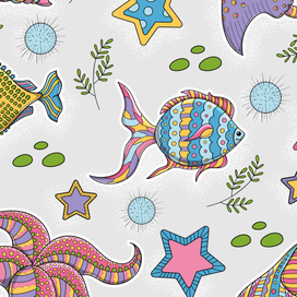 Морские животные.