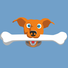 Пес с костью