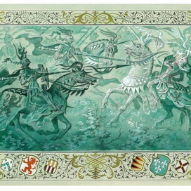 2-ой форзац к книге А. Конан-Дойла "Белый отряд"