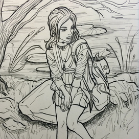 Рисунок тушью.