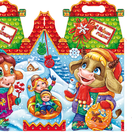 новогодний персонаж. дизайн новогодней упаковки