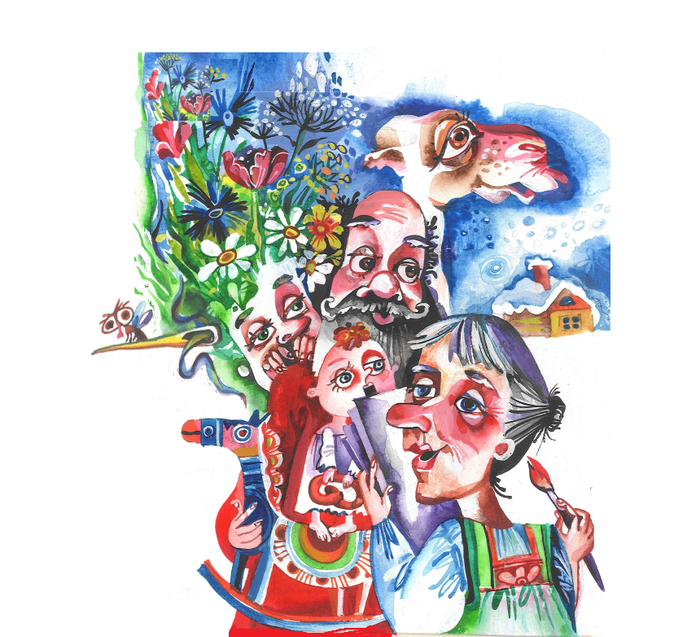 Надежда Белякова -автор и художник сказки "Бабушка-кудесница""