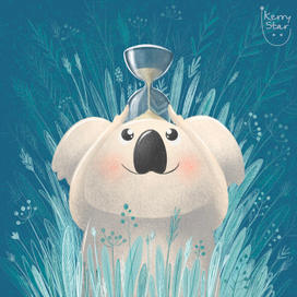 Коала и часы