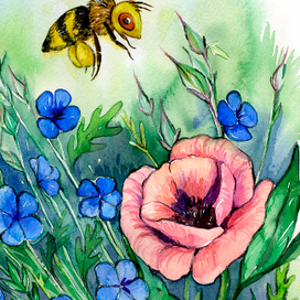 Иллюстрации для книги "BeeZ-bee and her chancy journey"
