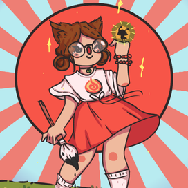 Автопортрет по мотивам Okami