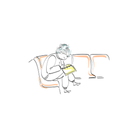 A girl writes poetry