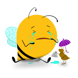 Грустная пчела плачет